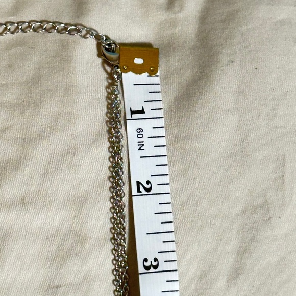 Silver Tone & Sodalite Stone/Crystal Point Pendant w/Cap & Chain Lobster Clasp - Picture 12 of 15